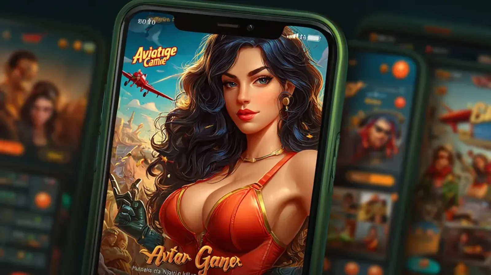 The Aviator game displayed on a mobile device with the plane and multiplier interface, showcasing mobile gaming convenience at golo777.